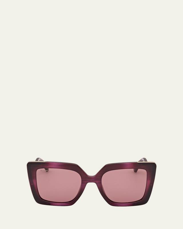 Design Metal & Acetate Cat-Eye Sunglasses